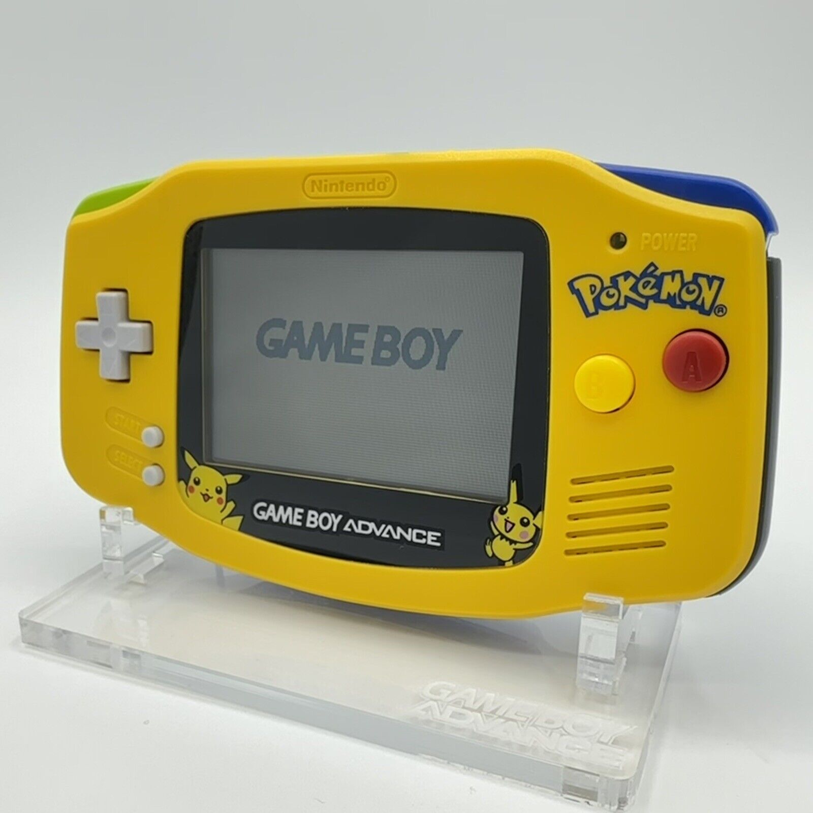 Nintendo Gameboy Advance Pikachu Pokemon Console Yellow Special NEW SHELL &  LENS