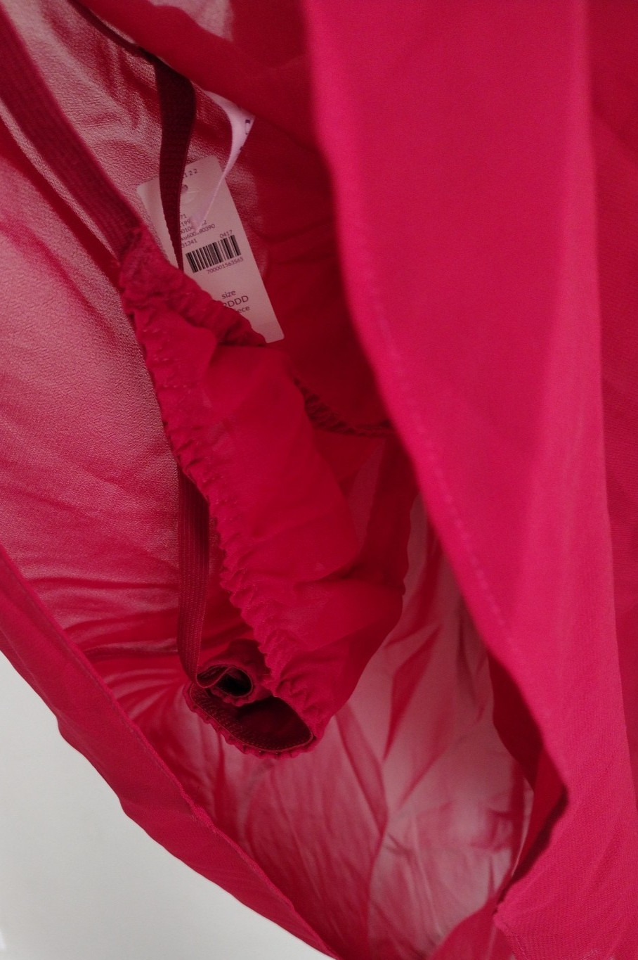 NEW CACIQUE WOMEN'S 42DDD RED LACE SHEER NIGHTY LINGERIE & THONG ADJUST. STRAPS