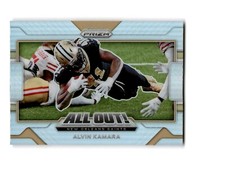 2021 Panini Prizm Alvin Kamara All Out! Silver Prizm New Orleans Saints No. 20