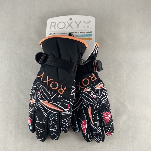 ROXY Girl 'Jetty Girl' Snowboard Ski Gloves, S - True Black Outlines (KVM1) - Picture 10 of 10