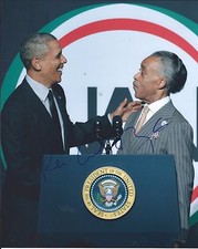Rev Al Sharpton Signed Autographed 8x10 Photo With President Barack Obama A