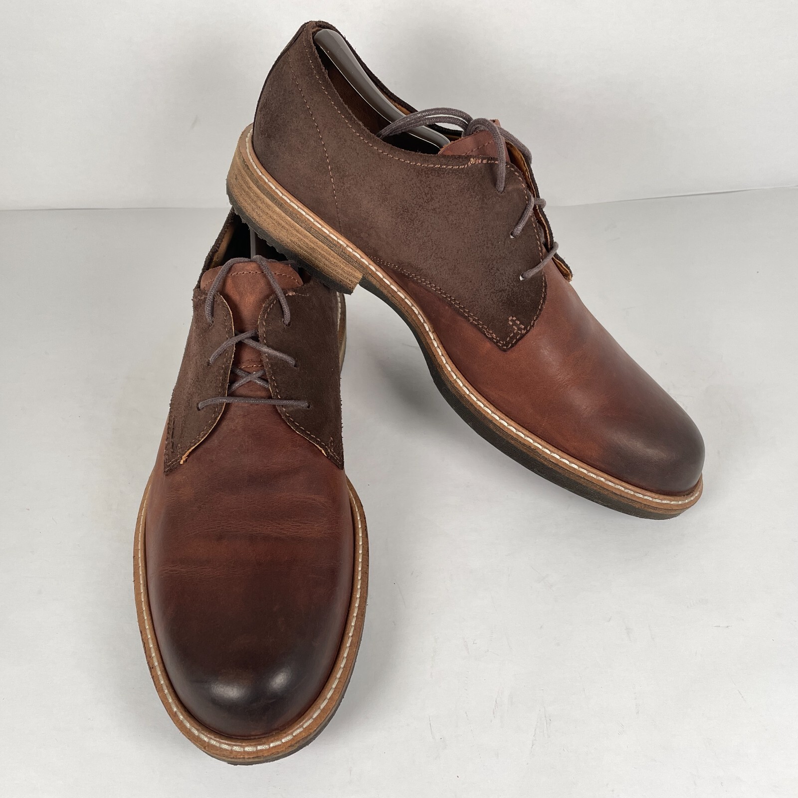 SAOLA Scarpe eleganti casual Ecco Kenton Derby da uomo taglia 42 US 8 in pelle scamosciata marrone