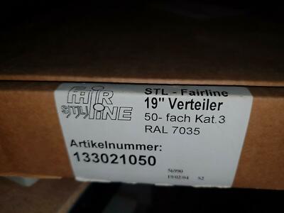 STL Fairline 19'' Verteiler Patchfeld 50- fach Kat.3 133021050 RAL 7035 NEU OVP