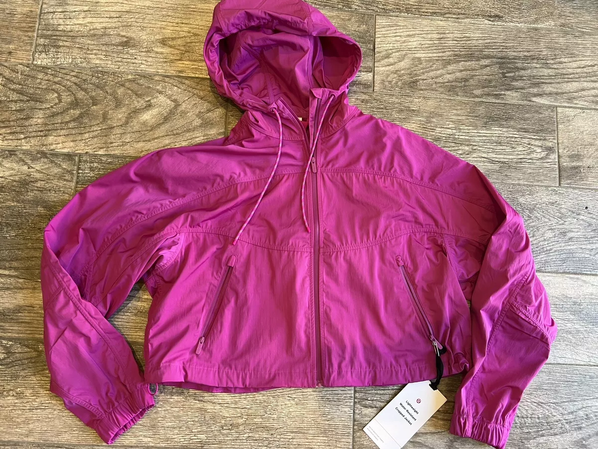 LULULEMON Womens Lightweight Water Resistant Cropped Jacket Coat Hot Pink  Size 4