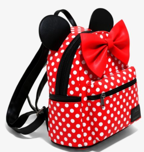 Nuevo con etiquetas Mini Mochila Loungefly Disney Parques Minnie Mouse Arco Rojo Lungefly Parques 3D Orejas - Imagen 3 de 6