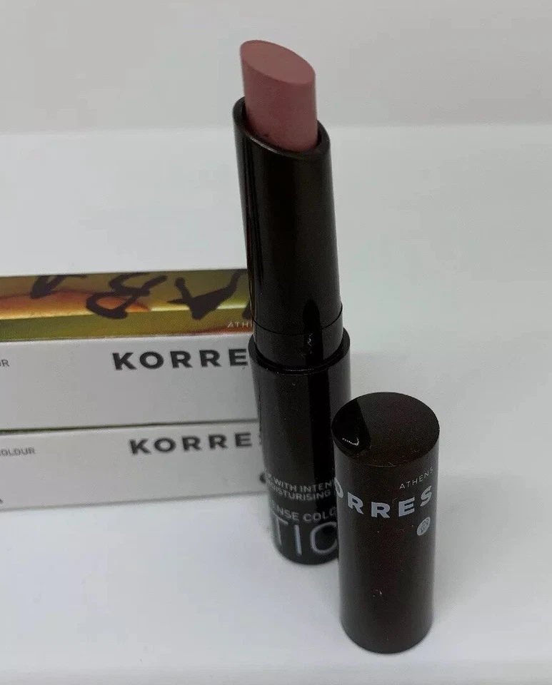 Lote de 2 lápices labiales de guayaba Korres beige desnudo #30 lápiz labial de uso extendido nuevo en caja Foto 3 de 4