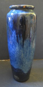 LARGE CHINESE FLAMBE GLAZED VASE - 19TH CENTURY