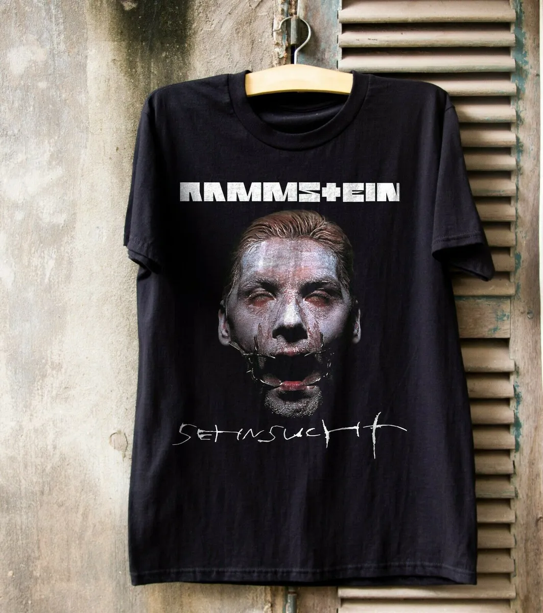 Rammstein Sehnsucht Album 90s Vintage Unisex Short Sleeve Black T-shirt  S-2345XL