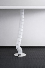 Image of CMS Ergo Cable Management Spine 910mm – Clear – Weighted Base – Desk Cable Tidy