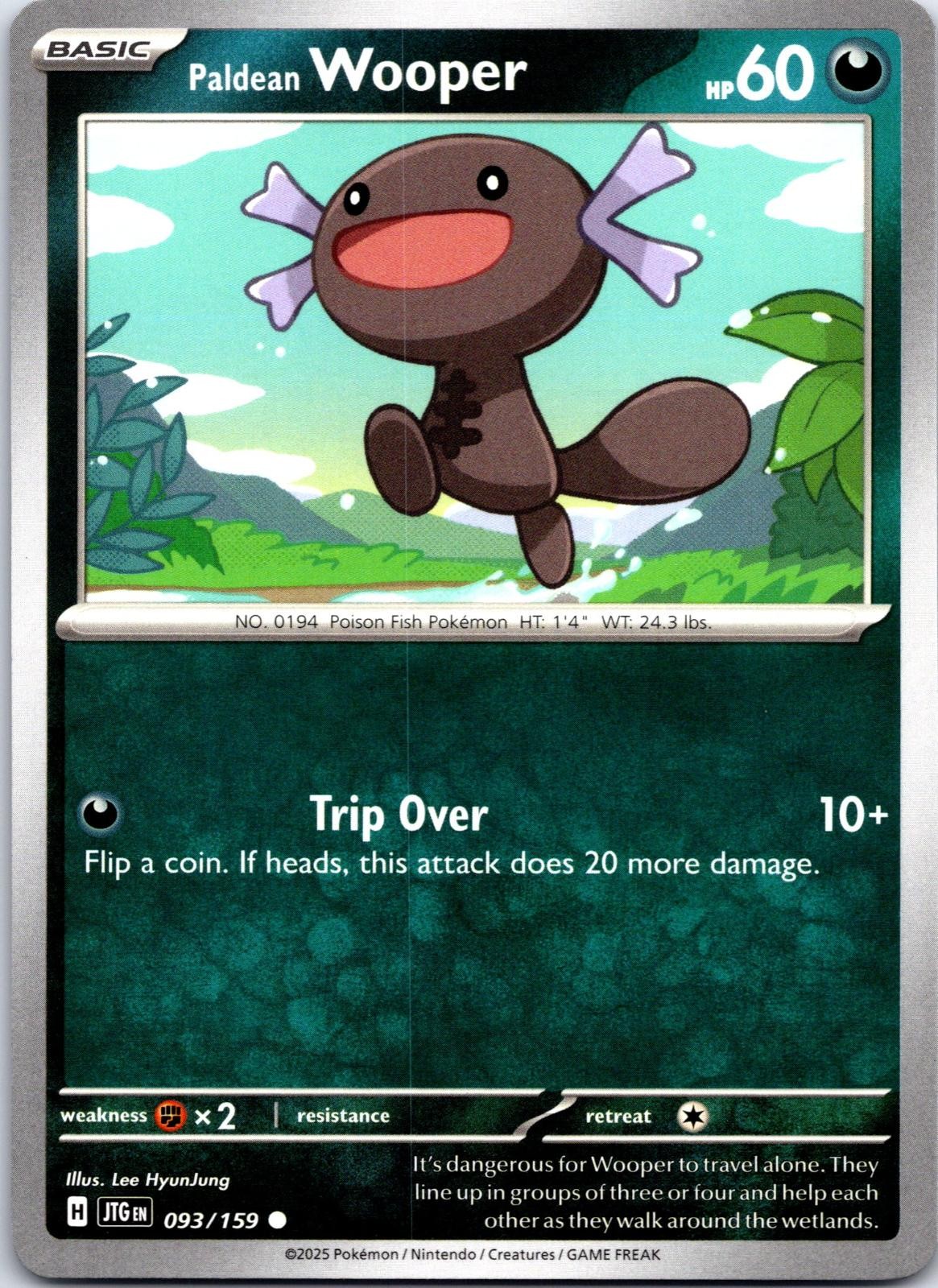 Paldean Wooper 093/159 Common Journey Together Pokemon NM