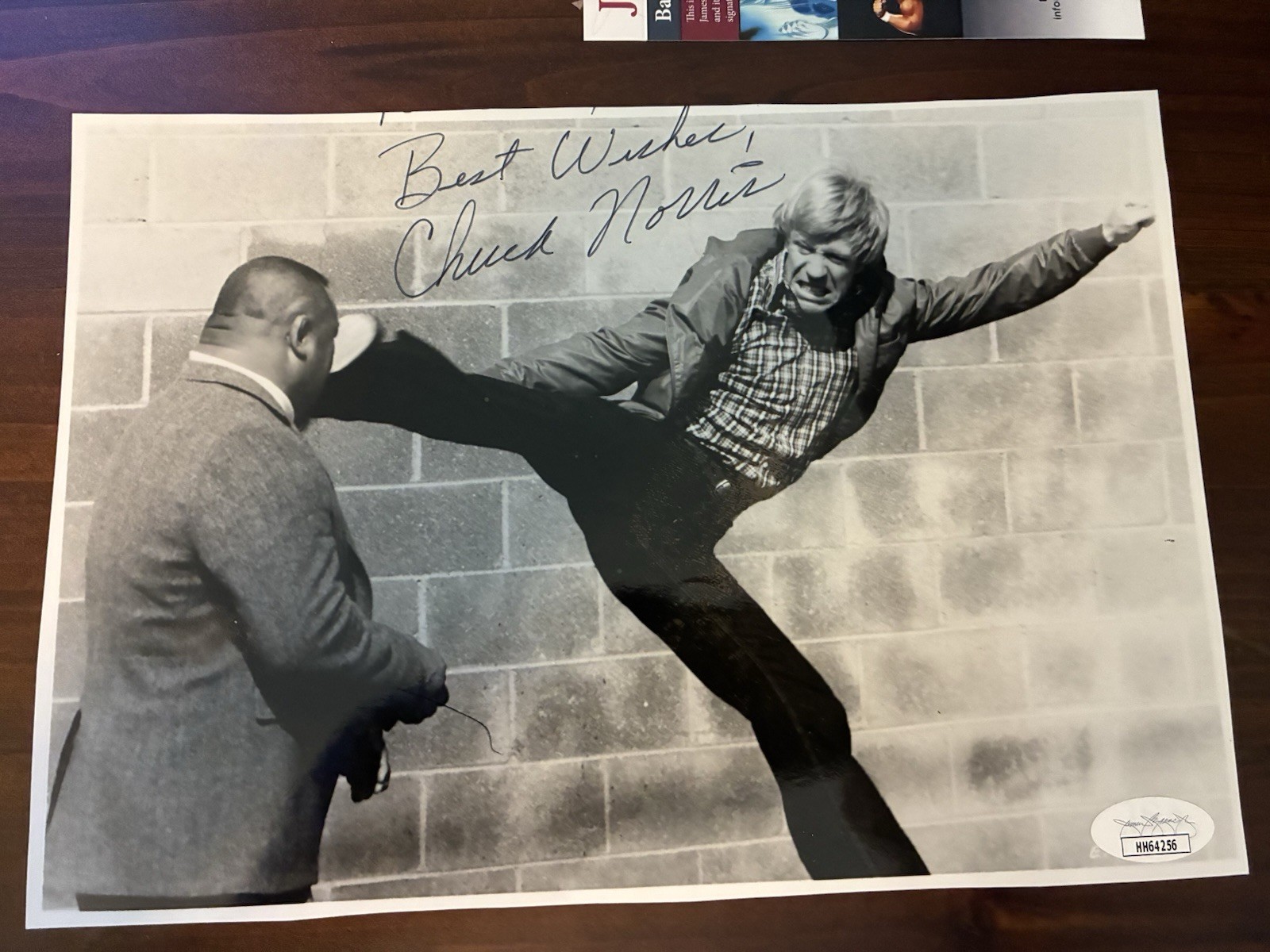 CHUCK NORRIS Signed Autograph Photo with JSA COA