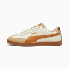 Puma Men's Club II Era, Leather-Alpine Snow-Caramel Latte-Sand Dune, Alpine Snow