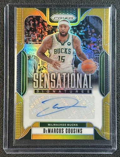 DEMARCUS COUSINS 2024-25 PANINI PRIZM #SS-DMC SENSATIONAL AUTO GOLD 5/10