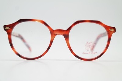 Vintage Brille Nouvelle Ligne 896 Rot gold Oval Brillengestell eyeglasses