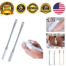 Toe Cleaning Brush 15.7 in Long Handle Foot Scrubber Shower