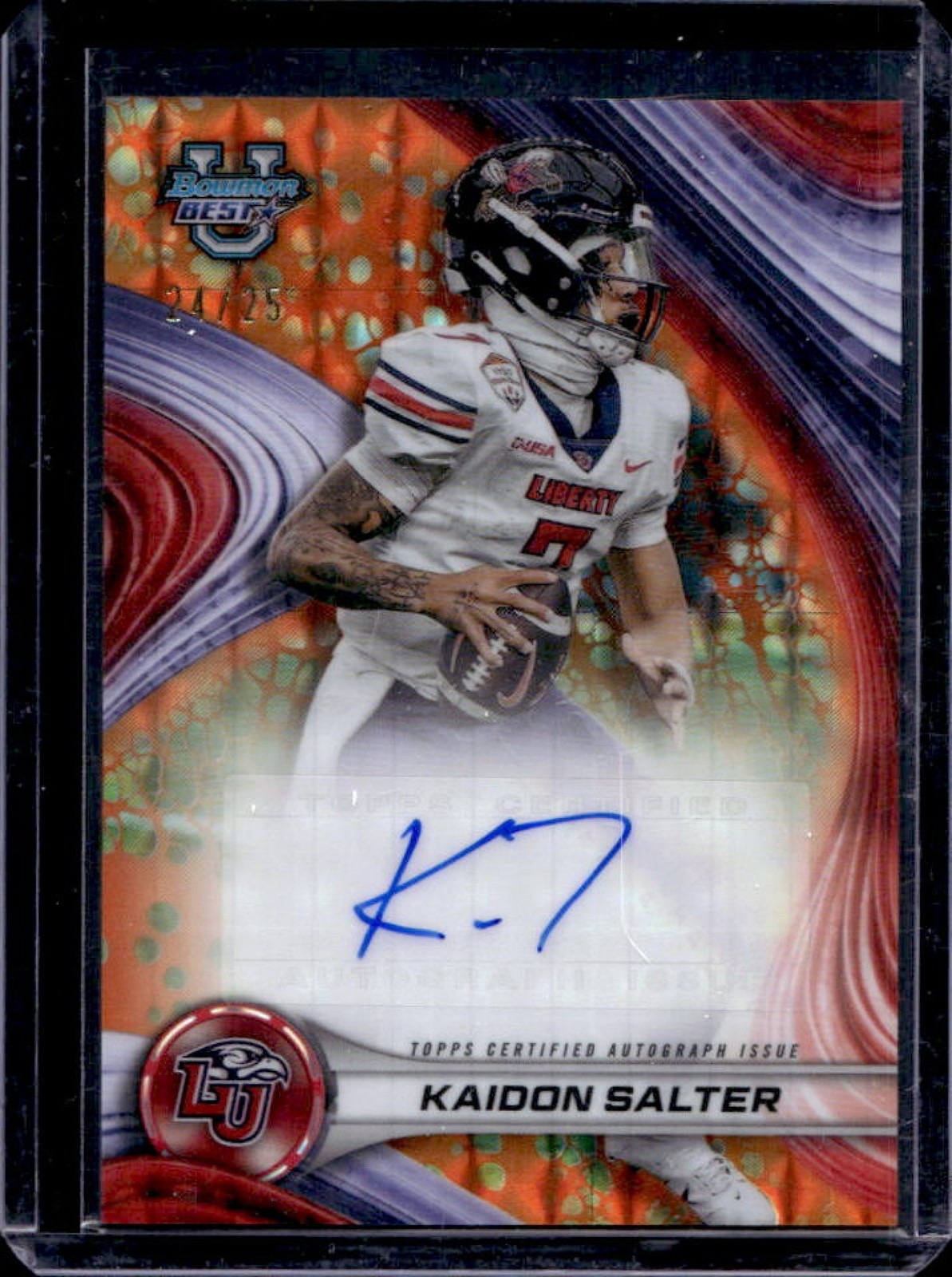 2024 Bowman Best U Kaidon Salter Auto Orange Geometric Refractor #24/25
