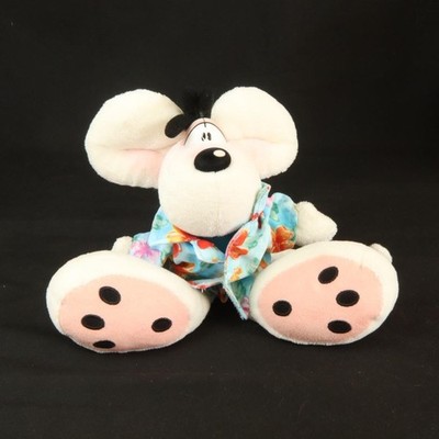 Diddl in Hawaii clothing plush stuffed animal, approx. 25cm tall, tail