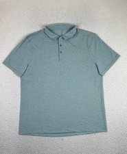 Lululemon Polo Shirt Mens XL Green Heather Performance Golf Athletic Soft