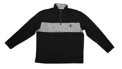 Atlas For Men Canada Wild Life Black 1/4 Zip Fleece Big & Tall Pullover Mens 4XL