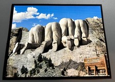 Large Magnet: The Other Side Of America / Mt. Rushmore Funny AI Rendering 