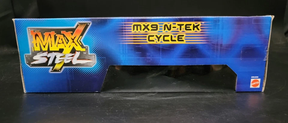 Max Steel MX9 N-Tek Синий Цикл Без Звука/Света Mattel 2001 Как новый в коробке Все еще Запечатанный - Изображение 4 из 4