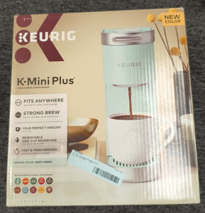 Keurig K-Mini Plus Single Serve K-Cup Pod Coffee Maker - Misty Green - New , G5