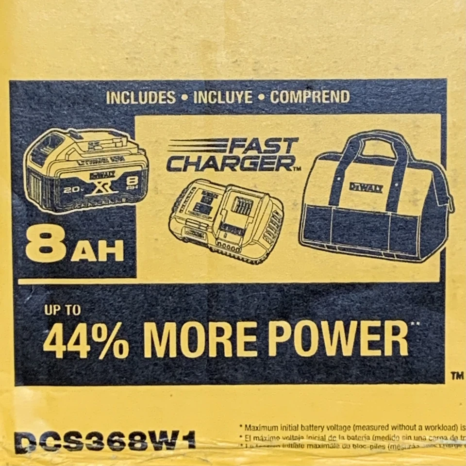 DEWALT DCS368W1 20V MAX XR Cordless Reciprocating Saw Kit w/ Power Detect - Image 4 of 4