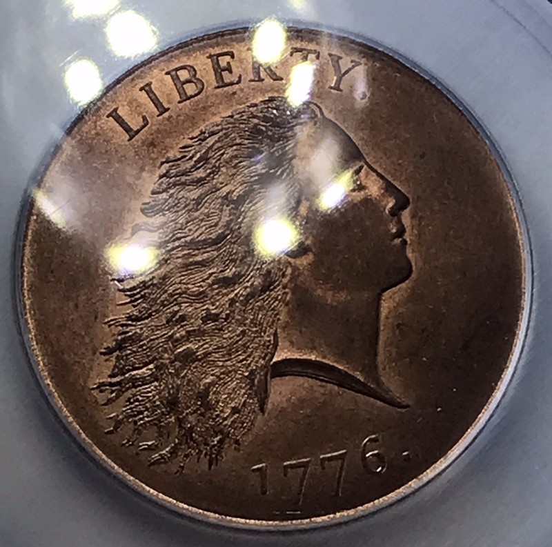1776 (2026) Dan Carr🔥MS70-Red🔥Flowing Hair Fugio  O/S on a US Large Cent