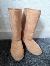 UGG Australia Women's Tan Leather Boots Size UK 5