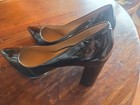 Banana Republic Black Patent Leather Block Heeled Pumps Sz 7.5 Worn Once — photo 2