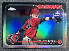 Grayson Hitt 2024 Topps Chrome Pro Debut Refractor PDC-20 ACL Diamondbacks