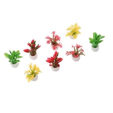 8 Pcs Plantes Vertes De Simulation Micro-paysage Modèle Miniatures