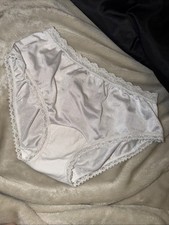 Vintage COTILLION White Lace Trim Delicate Nylon Panties Briefs Cotton Crotch 5