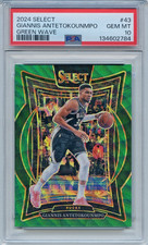 Giannis Antetokounmpo 2024 Select Basketball  #43 Green Wave /50 Bucks PSA 10