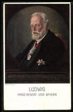 Postcard Luwig III of Bavaria, Portrait 