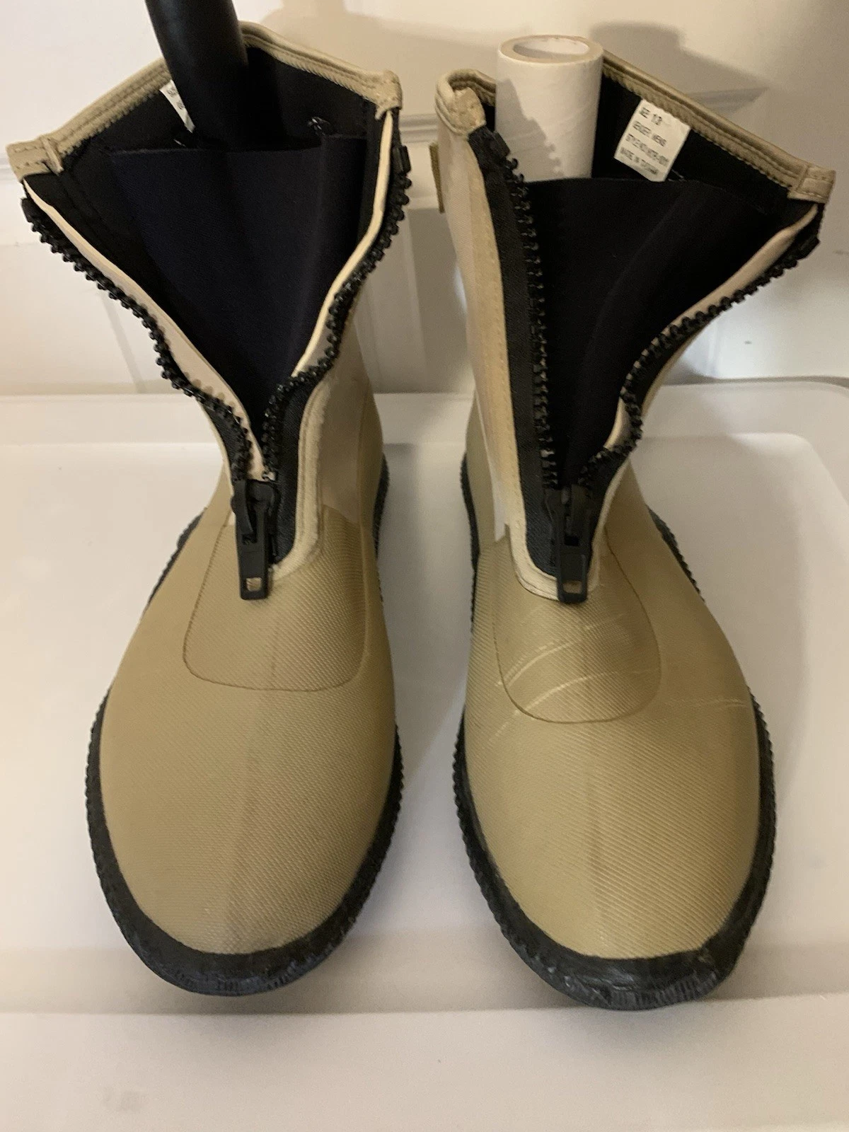 Magellan Mens Sz 13 Sportswear Tan Zip Wading Ankle Boots