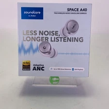 New Soundcore by Anker Space A40 Wireless In-Ear Bluetooth Headphones White
