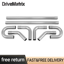 8 Pieces 2” INCH Custom Exhaust Tubing Mandrel Bend Pipe Straight U-Bend 90° Kit