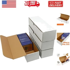 4-Pack • 3200-Count Trading/Gaming Card Box – Fits Toploaders & Sports Cards ...