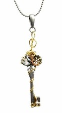 Steampunk Gearwork Time Warp Master Key Necklace Alloy Pendant Jewelry Accessory