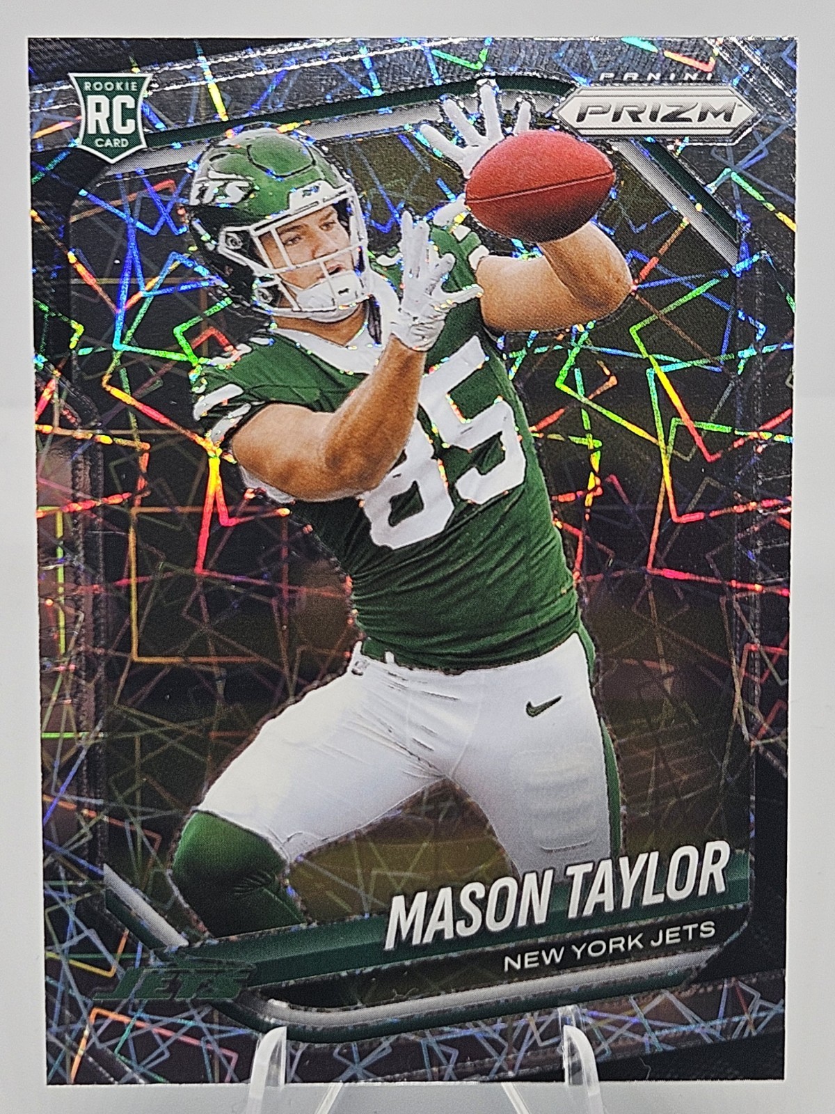 2025 Prizm Mason Taylor #329 Rookie RC Silver Lazer Prizm Jets