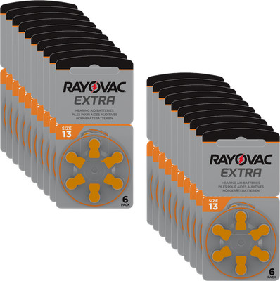 120 x Rayovac Hearing Aid Batteries 13 Extra Advanced 1.45V 310mAh 13AU-6XEMF