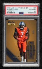 2022 Wild Card MATTE Gold 5 Stripe 3/25 Romeo Doubs PSA 10 GEM MT Rookie RC 0pm3. rookie card picture