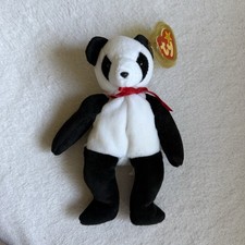 Ty Beanie Baby Original Fortune Panda Bear Retired 1997/1998 Tag Errors Rare New