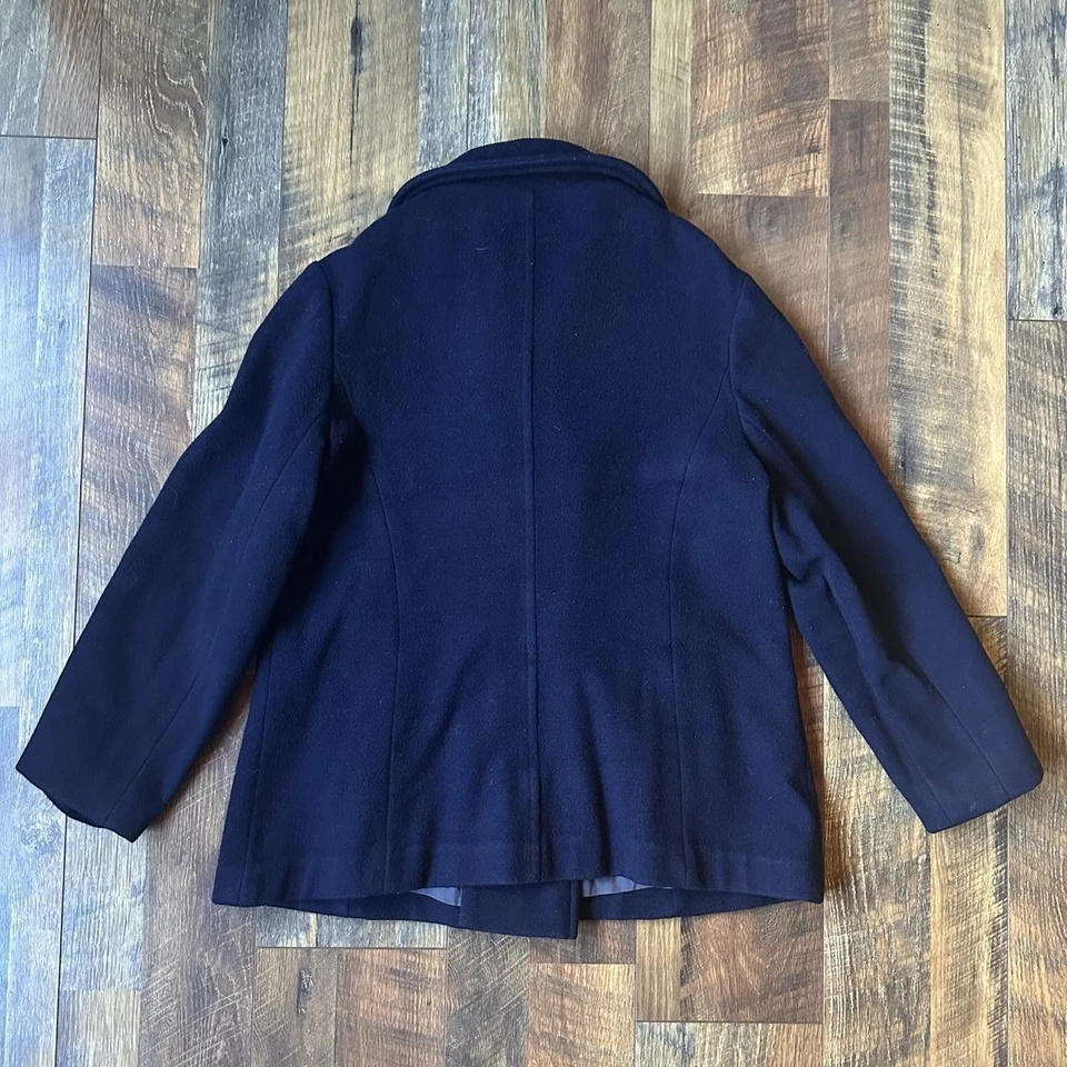L.L. Bean Women's Medium Navy Peacoat - Image 3 of 4