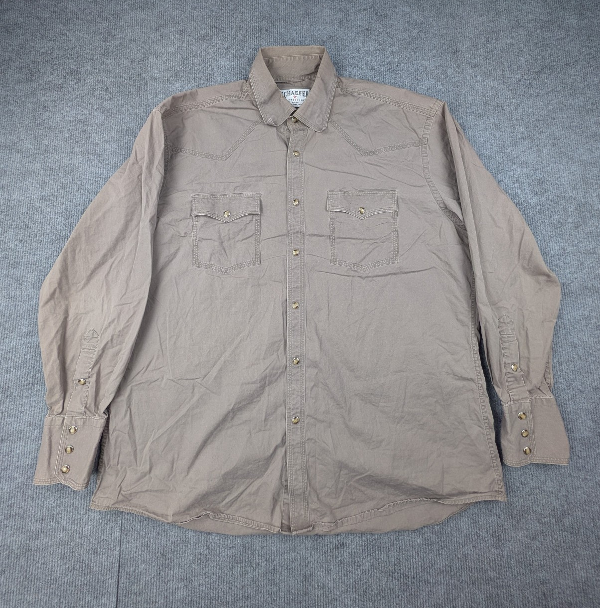 Schaefer Outfitters Button Up Mens XL Western Work Wear Outdoors Yoke Ranch