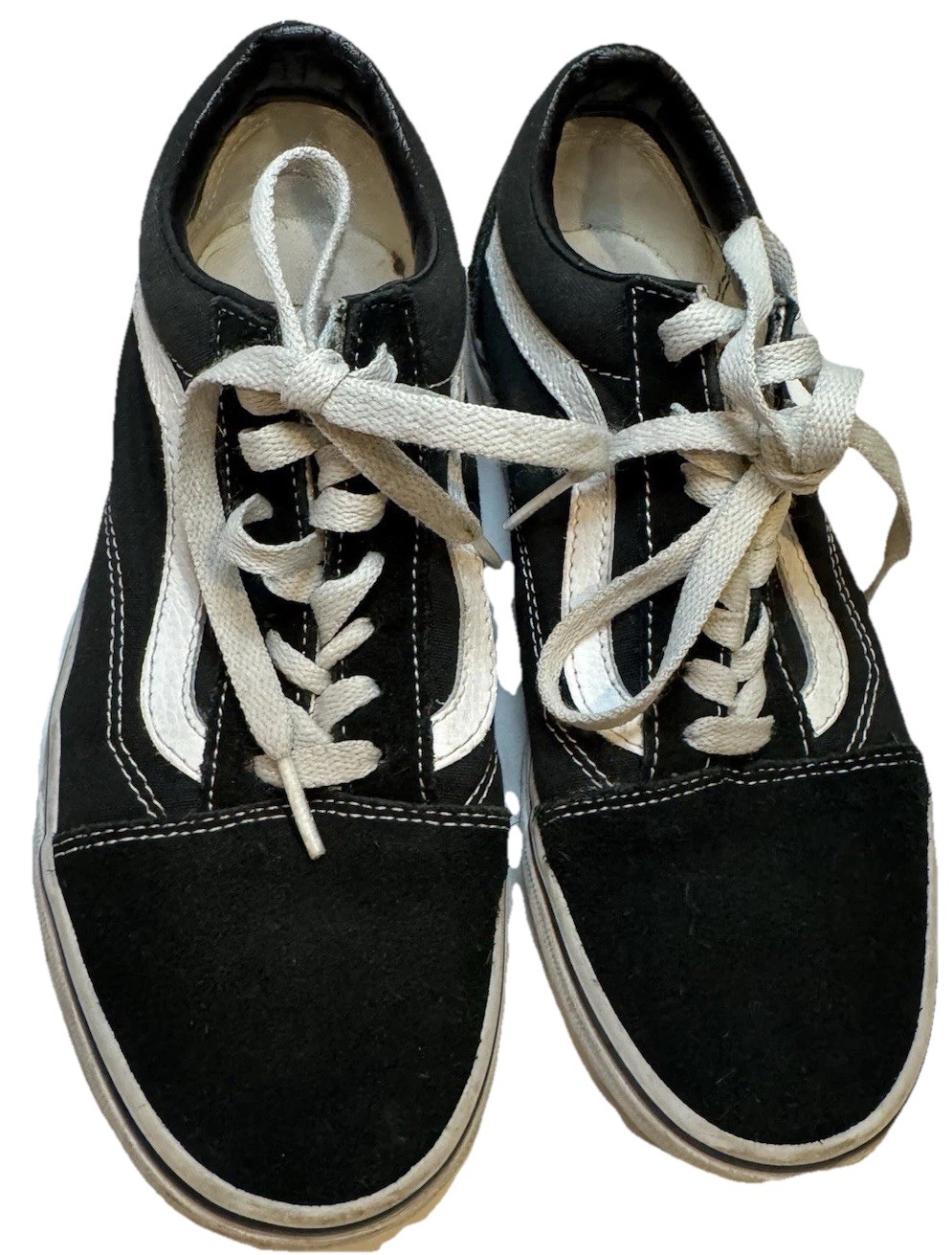 Vans Old Skool Black Suede Canvas Skate Sneakers Size 5 Men 6.5 Women Unisex