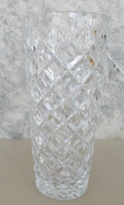 10" Clear Crystal Glass Vase Heavy