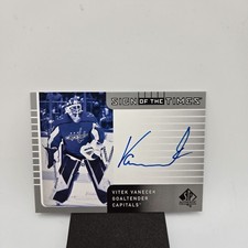 Vitek Vanecek 2021-22 Sign Of The Times Retro SOTT Auto SP Authentic Capitals