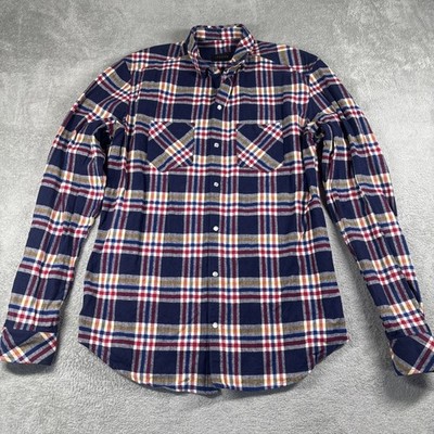 Regi Phenom PHNM LA Men's Artisanal Plaid Flannel Shirt Primary Colors Size XXL